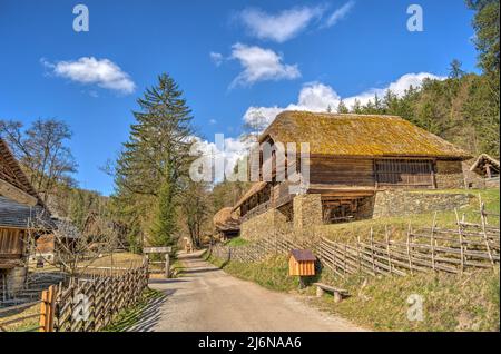 Traditional Austrian house, HDR Image Stock Photo