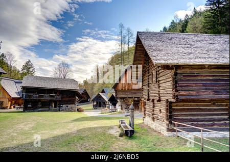 Traditional Austrian house, HDR Image Stock Photo