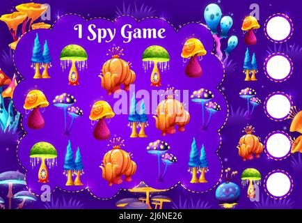 Fairytale fantasy I spy game for kids with knight armor. Searching and ...