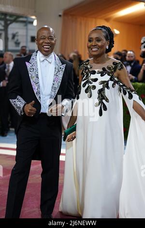 Eric Adams, Tracey Collins at arrivals for Met Gala Costume Institute Benefit and Opening of In America: An Anthology of Fashion - Part 5, The Metropolitan Museum of Art, New York, NY May 2, 2022. Photo By: Kristin Callahan/Everett Collection Stock Photo