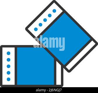 Business Cufflink Icon. Editable Bold Outline With Color Fill Design. Vector Illustration. Stock Vector