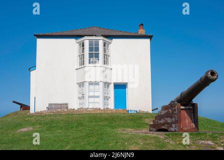 Old Coastguard's House Tenby, view in summer of The Old Coastguard's House sited on Castle Hill in the town of Tenby, Pembrokeshire, Wales, UK Stock Photo
