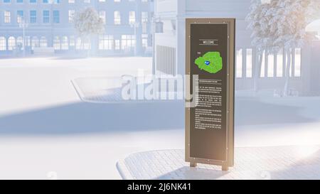 Architectural background with a 3D building model. Part of the architectural project Stock Photo