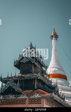 Wat Phrathat Doi Kongmu temple in Mae Hong Son, Thailand. High quality photo Stock Photo