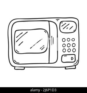 Microwave oven. Outline drawing Stock Vector Image & Art - Alamy