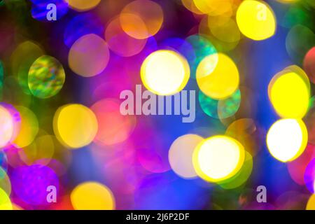 Abstract festive elegant background of blurred with bokeh lights and stars texture Stock Photo