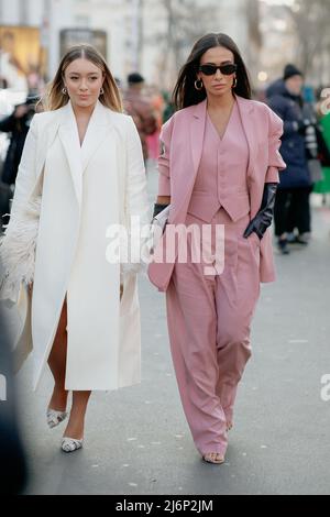 Street style, Luiza Sobral and Silvia Braz arriving at Jean-Paul Gaultier  Fall-Winter 2018-2019 Haute Couture show held at Rue Saint Martin, in  Paris, France, on July 4th, 2018. Photo by Marie-Paola  Bertrand-Hillion/ABACAPRESS.COM