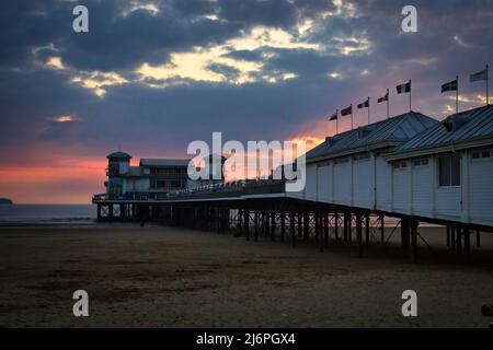 Weston-Super-Mare  pier in somerset Stock Photo