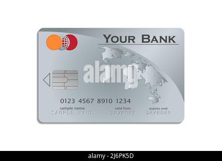 Payment card, credit card template vector Stock Vector