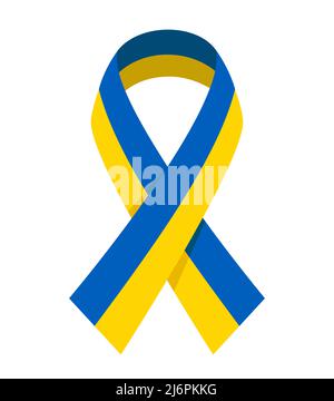 Ukraine Ribbon Support ribbon of solidarity with Ukraine - vector illustration Stock Vector ...
