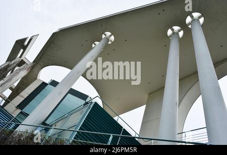 Berlin, Germany the chancellor building and roof architecture detail view Stock Photo