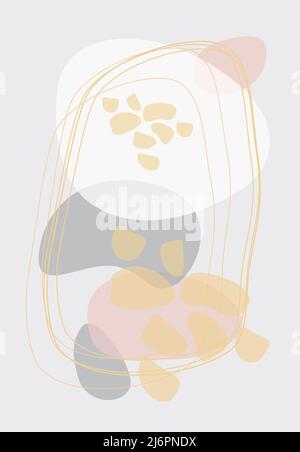 Vector image of abstract creative backgrounds in a minimalistic fashionable style with space for copying text. Stock Vector
