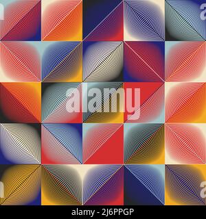 Seamless abstract vector pattern artwork made with repetitive geometry shapes and elements. Geometric design graphics for poster, cover, art, presenta Stock Vector
