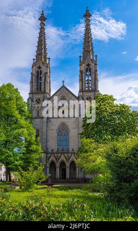 A view of the Protestant town church of Baden Baden. Baden Wuerttemberg, Germany, Europe Stock Photo