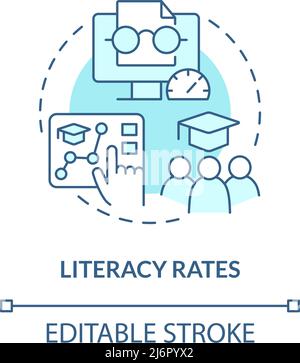 Literacy rates concept icon Stock Vector Image & Art - Alamy