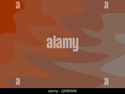 abstract illustration of five vertical wavy lines and six bands of brown Stock Photo