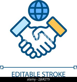 International company pixel perfect RGB color icon Stock Vector