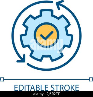 Automation pixel perfect RGB color icon Stock Vector