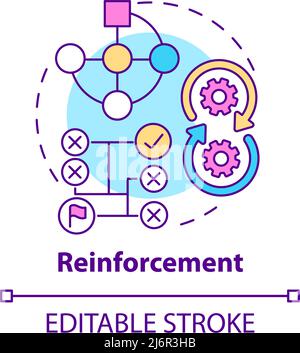 Reinforcement concept icon Stock Vector