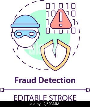 Fraud detection concept icon Stock Vector