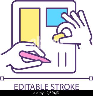 Brainstorming ideas RGB color icon Stock Vector