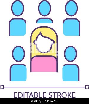 Be part in community RGB color icon Stock Vector