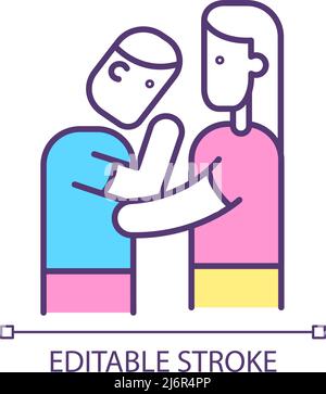 Showing empathy RGB color icon Stock Vector