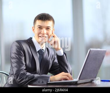 The young business man at office Stock Photo