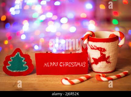 Knitting seamless pattern witch drcoration knitting stylish text. Stock Photo