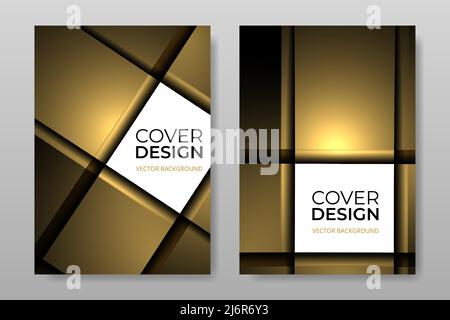 Vector cover design. Business brochure in A4 size flyer design. Vertical orientation abstract modern front page of A4 format. Cover mockups design templates. Vector illustration Stock Vector