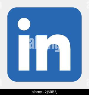 LinkedIn social media app icon Stock Vector