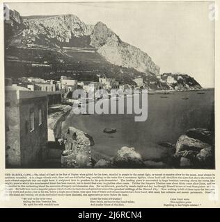 Vintage photograph of the Marina at Capri, Italy, 19th Century Stock Photo