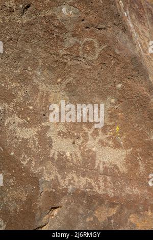 Map Rock Petroglyphs, Map Rock Petroglyphs Historic District, Canyon County, Idaho Stock Photo