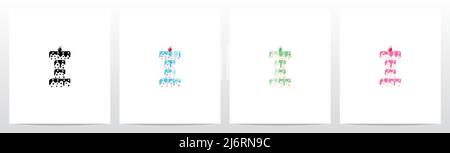 Multilevel Cake Letter Logo Design I Stock Vector