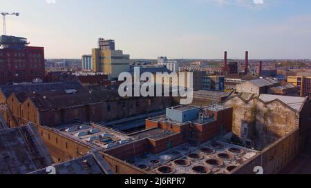 Guinness Brewery and Storehouse in Dublin St James Gate - view from above - DUBLIN, IRELAND - APRIL 20, 2022 Stock Photo