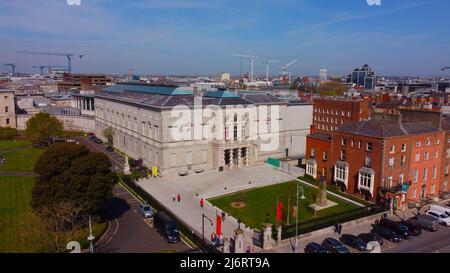 National Gallery in Dublin from above - aerial view Stock Photo