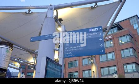 Connolly Station Dublin - the central station - DUBLIN, IRELAND - APRIL 20, 2022 Stock Photo