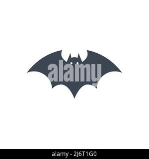 Bat related vector glyph icon. Isolated on white background. Editable vector illustration Stock Vector