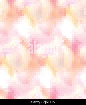 Vector seamless holographic retro pattern in warm peachy and pink colors. Soft blurred gasoline texture. Background with bright pearlescent spots Stock Vector