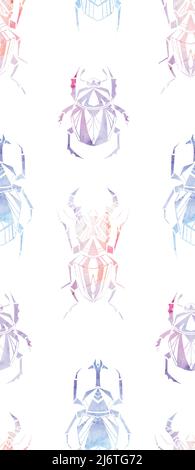 Insect Rectangle Shape Seamless pattern with geometric insects in rectangle mosaic. Vector ...