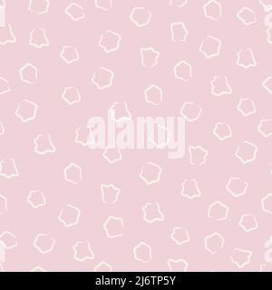 scribble circles seamless pattern pink abstract background. Stock Vector