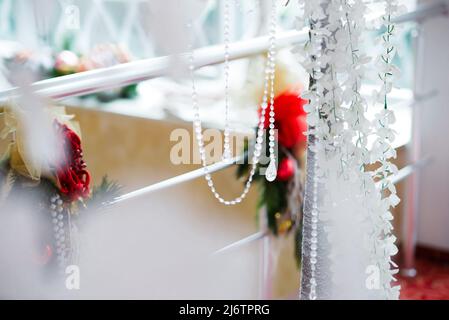 christmas decorations, shiny background with large bokeh Stock Photo