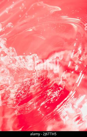Red abstract chaotic backgroud with seamless pattern. Red liquid surface texture. Stock Photo