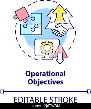 Operational objectives concept icon Stock Vector
