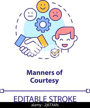 Icon for courtesy,manners Stock Vector Image & Art - Alamy