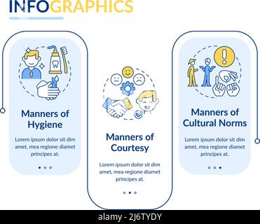 Social etiquette rectangle infographic template Stock Vector Image ...
