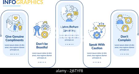 Basic etiquette rules rectangle infographic template Stock Vector Image ...