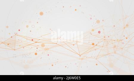 Big data network connection plexus digital futuristic technology, visualization concept processing application software, virtual binary data stream, v Stock Vector