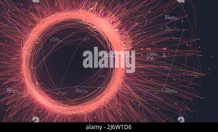 Futuristic technology background cluster analysis polygon structure plexus business presentation, application software for processing big data network Stock Vector