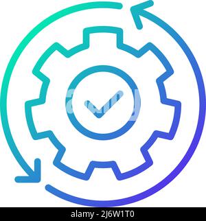 Automation gradient linear vector icon Stock Vector
